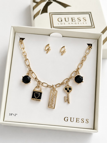 Guess tono oro charm collana - tono,