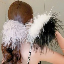 1 pezzo pelliccia struzzo