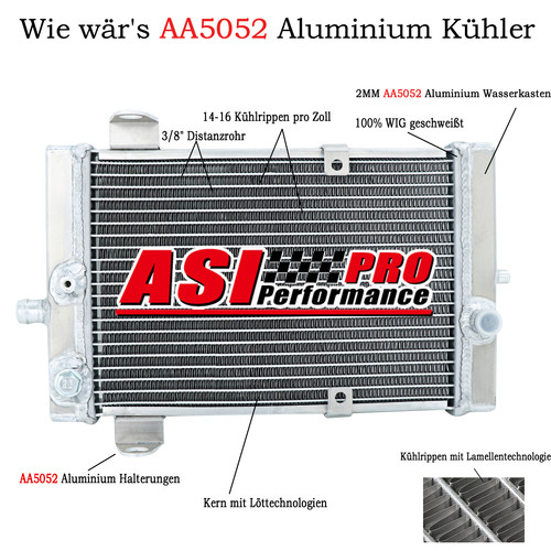 Radiatore racing alluminio - , per