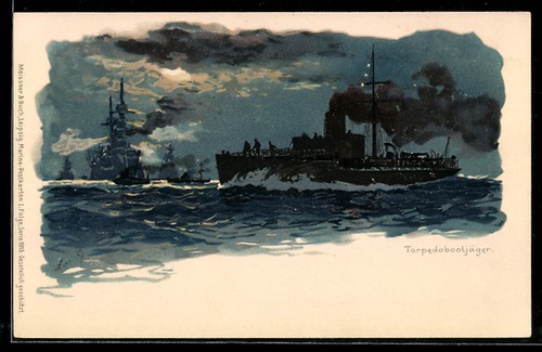 Lithografia nave guerra - da,