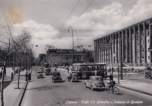Cartolina catania viale xx - cartolina,