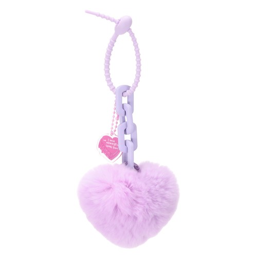 Heart plush keychain - plush,