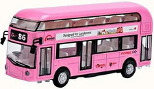 London Pink Bus Model Pull