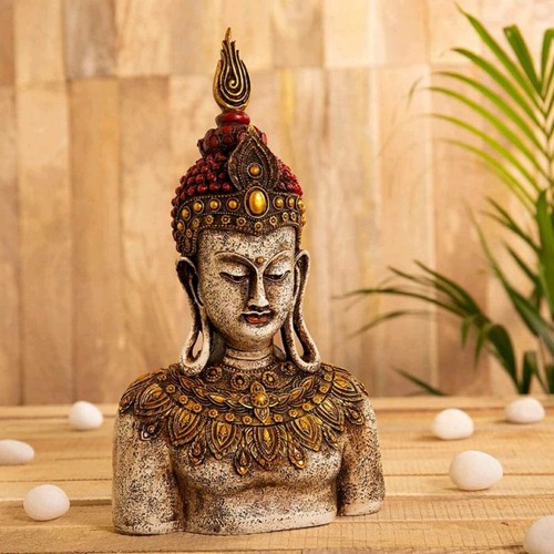 Testa buddha poliresina - testa,