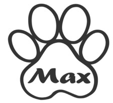 Adesivo zampe zampe di cane