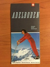 DEPLIANT PIEGHEVOLE,ADELBODEN SUISSE SVIZZERA SCIATORE SKI  OBERLAND BERNESE