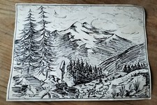 AMERIGO BARTOLI NATINGUERRA Disegno Originale a china FIRMATO 11 Ott. 1952 .