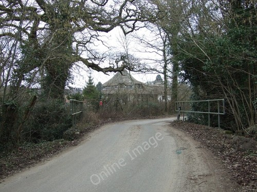 Photo 6x4 red bridge uddens - photo, bridge,