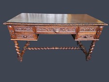 SCRIVANIA IN ROVERE NEORINASCIMENTALE EPOCA XIX SECOLO FRANCIA RESTAURATA