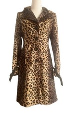 Splendido cappotto PATRIZIA PEPE ecopelliccia animalier Tg 42 nuovo