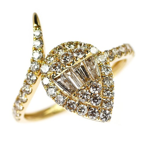 Anello con diamanti - , 1,00