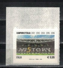JUVENTUS SCUDETTO CAMPIONATO DI CALCIO 2015 -2016. FRANCOBOLLO  NUOVO ANNO 2016