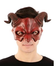 CARNEVALE HALLOWEEN MASCHERA FOAM DIAVOLO DEVIL DIABLO MEZZO VOLTO