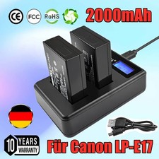 2x 2000mAh LP-E17 batteria +