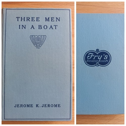 Rare three men boat - a,