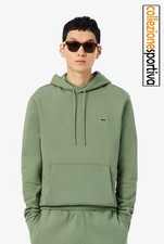 FELPA LACOSTE CON CAPPUCCIO  - SH9623-S86 - col. verde