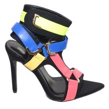 Sandalo donna colorato a punta