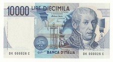 10000 LIRE VOLTA NUMERI BASSI