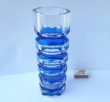 Vaso Di Vetro Boemia Lavorato