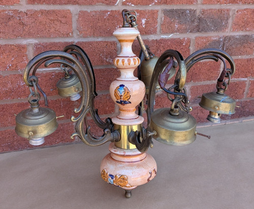 Lampadario vintage ceramica - lampadario, in