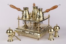 Caffettiera turca in ottone fatta a mano bruciatore alcool set divertente e divertente