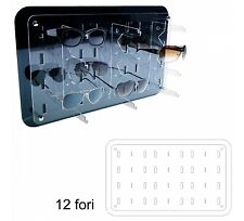 E-327 EPO-A Porta occhiali in plexiglass trasparente verticali DA PARETE 12 60.0