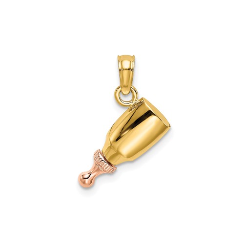 Ciondolo biberon oro bicolore