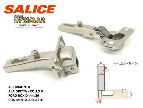 Cerniera salice c6a7c99 foro - cerniera,