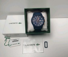 Orologio Lacoste 12.12 Display Analogico Quarzo Giapponese Cronografo Cinturino Gomma Blu