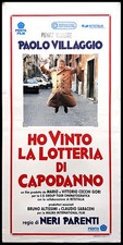 1989 * Locandina Cinema "Ho Vinto La Lotteria di Capodanno - Paolo Villaggio" Co