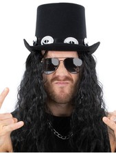 Set Rockstar anni 80 cappello