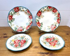 Set 4 piatti floreali vintage