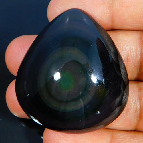 Cabochon pera ossidiana - di,