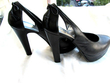 CARLA G SCARPA DONNA DECOLLETE' 100% PELLE  TACCO 11,5 cm PLATEAU 2 CM - MIS 39