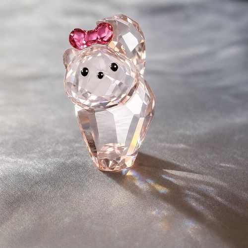 Statuina gatto rosa swarovski - statuina,
