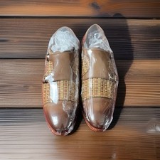 Scarpa elegante Taft Lucca doppio cinturino monaco tessuto, tomaia in pelle, marrone, taglia 42 -9,5