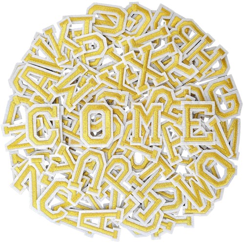 Toppa ricamata lettere - toppa, ricamata,