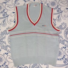 MAGLIONE SMANICATO SCOLLO V ELLESSE VINTAGE MADE IN ITALY LANA ACRILICO ANNI 80S