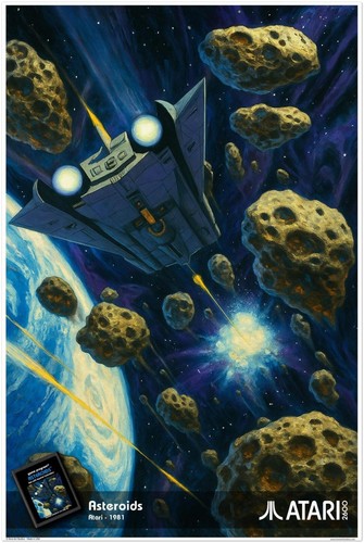Poster asteroids atari 1981 - asteroids,