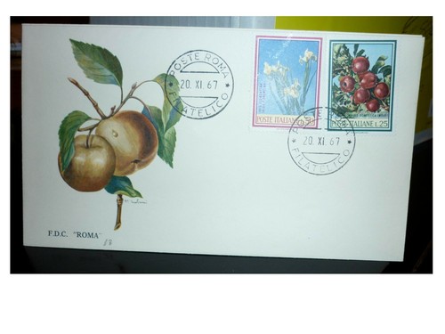 Fdc 1967 flora italia - 1967,