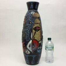 BIG VASE CERAMICA FLORENCE BATIGNANI RILIEVI E FIGURE ANNI 50 richard ginori 