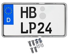 Portatarga 240 x130 Cromo