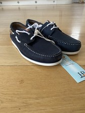 Scarpe a ponte Harmont & Blaine in pelle UK 9 US 10 EU43 mocassini in pelle blu mai indossati