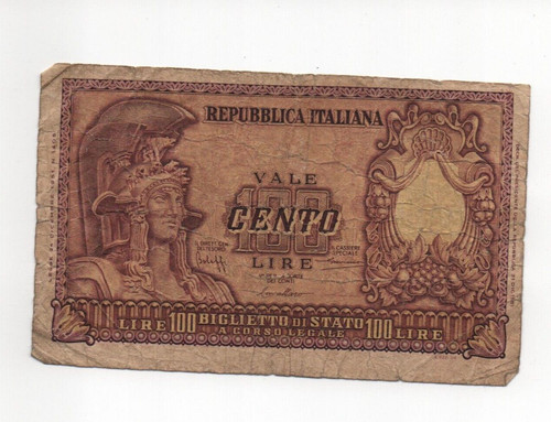 Italia 100 lire 1951 banconota - 100,