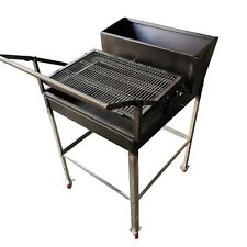 BARBECUE LEGNA E CARBONE PARTY CON GRIGLIA GIREVOLE RIBALTABILE ACCIAIO 60 CM.