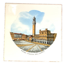 Piastrella ceramica decorativa Siena Piazza del Campo Made in Turkey copriletto arte da parete