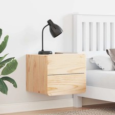 Comodino con cassetto Legno di pino massello Tavolo Muro Rettangolare vidaXL