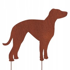 Levriero WHIPPET figura di cane CORTEN GARDEN DECORAZIONE cane