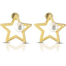 OPS OBJECTS OPSOR-619 ORECCHINI DONNA STELLA ACCIAIO PERLA LIST. 25€ SOTTOCOSTO