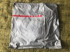 Prada original sacco polvere tela impermeabile grigio